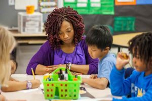 Satina Smith teaching children